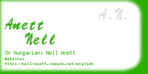 anett nell business card